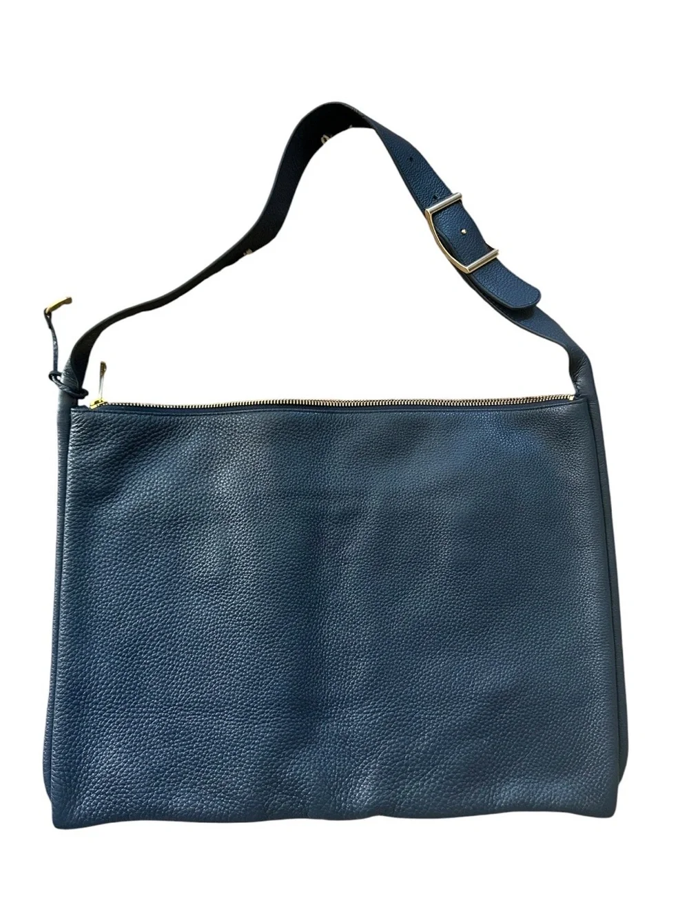 Skagen Navy Blue Leather Shoulder Tote